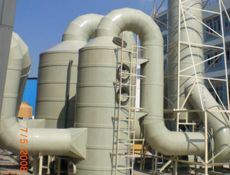 Fresh air supply system for waste gas treatment